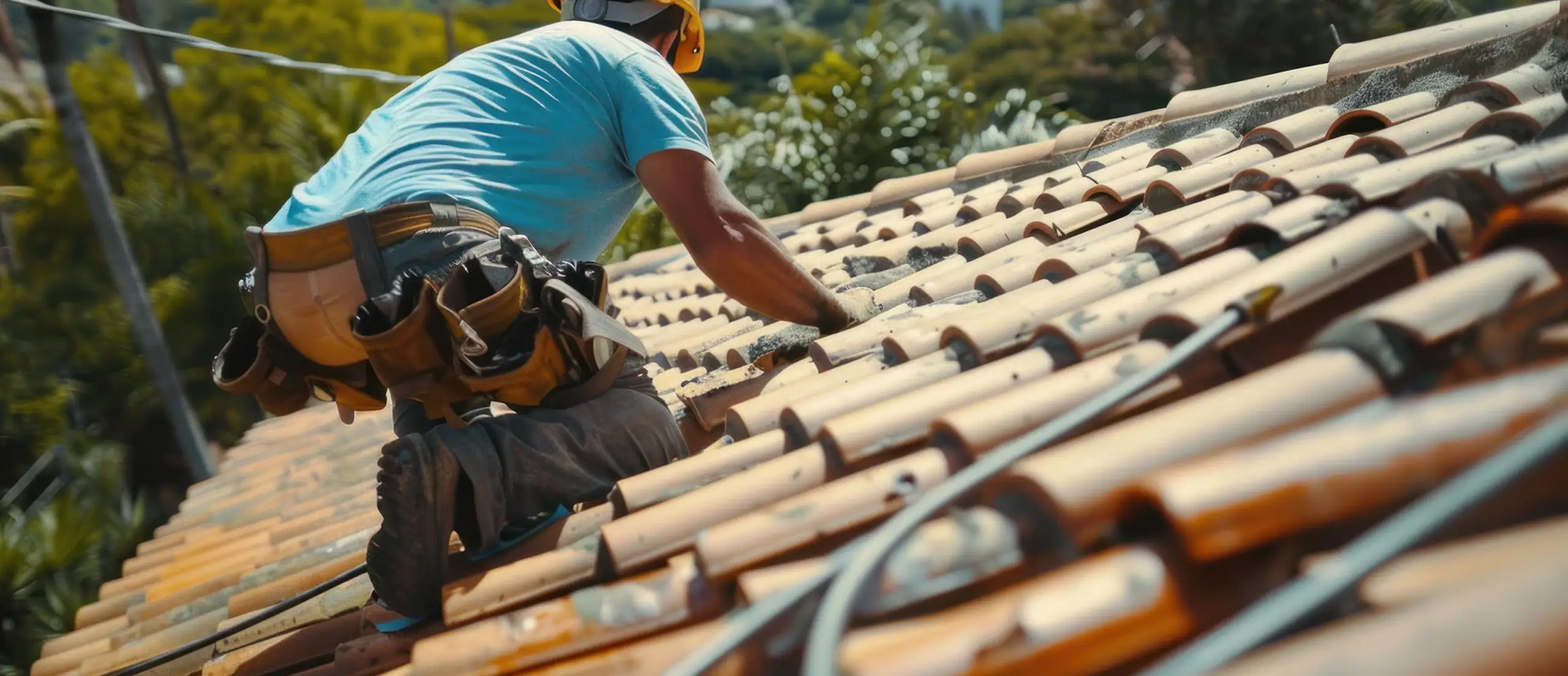 L'équipe de Temple Couvreur réalise la pose de tuiles en rénovation de toiture